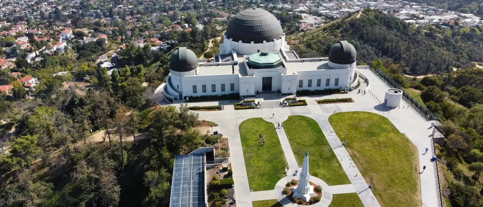 Griffith Observatory above Los Feliz, CA on a clear day